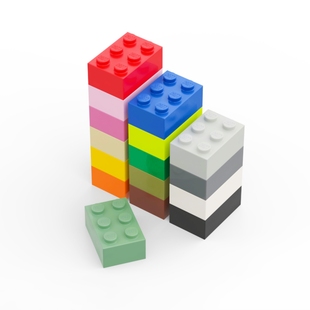 LEGO乐高 3002 2x3 基础砖 黑白 深灰 浅灰 棕 橙黄 蓝 米 浅粉红