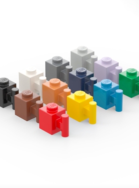 LEGO乐高 2921 28917 1x1单侧带柄砖 黑白深灰浅灰深蓝中肉