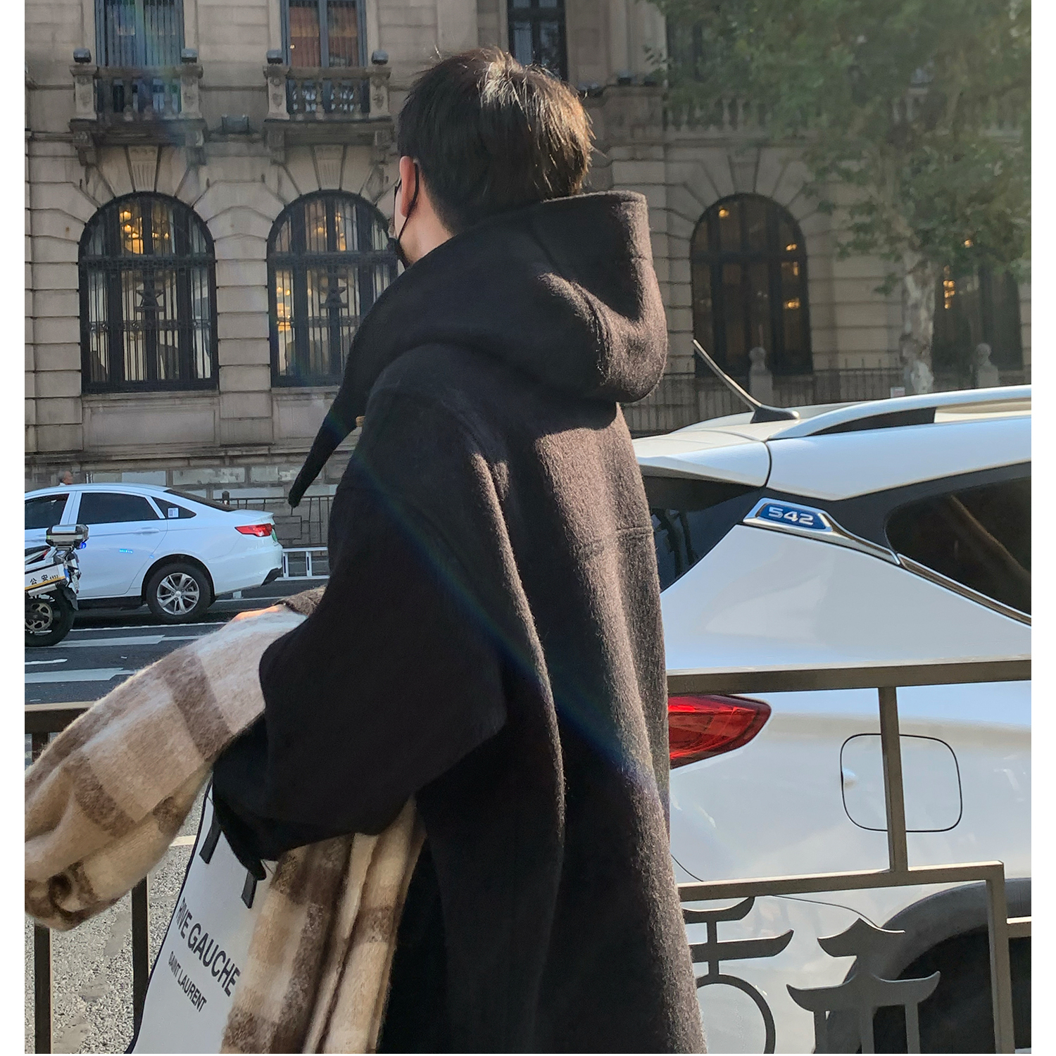 FY31P150高品质15%羊毛牛角扣连帽呢大衣男中长款毛呢外套冬，女装短外套，星座1115（原A403）