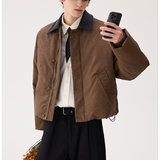 MY209P140冬季高级感皮领拼接加棉棉服重磅防风棉衣男士保暖外套，男装棉衣，星座1115（原A403）