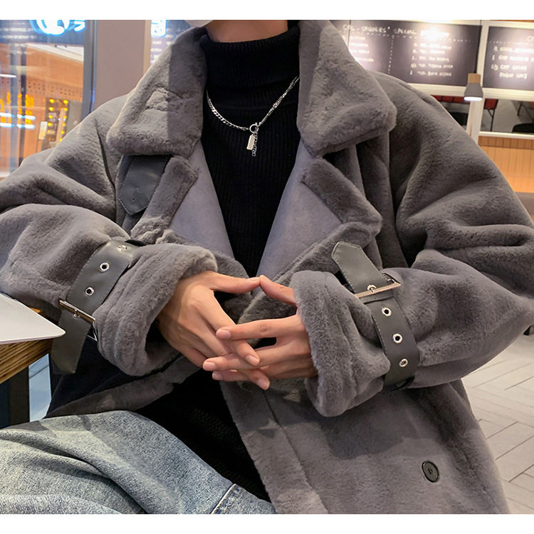 DY27P130现货羊羔毛外套男女同款情侣装皮毛一体仿皮草保暖棉服,男装棉衣,星座1115（原A403）