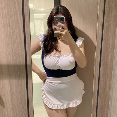 加大码性感睡衣带胸垫纯欲火辣女佣2024新款q趣衣服裆部开cosplay