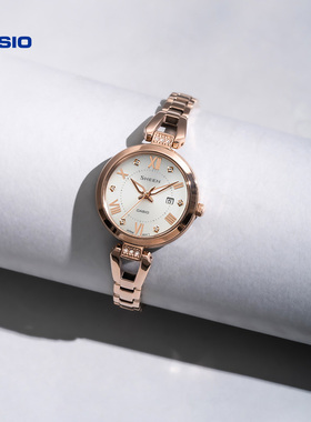 casio旗舰店SHS-4526手链式表带防水简约女表学生手表卡西欧SHEEN