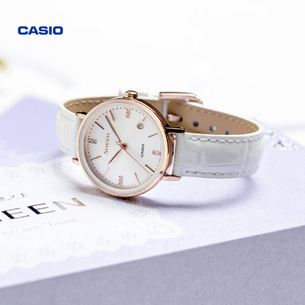 casio旗舰店SHE-4048防水学生手表女款卡西欧官网SHEEN官方正品