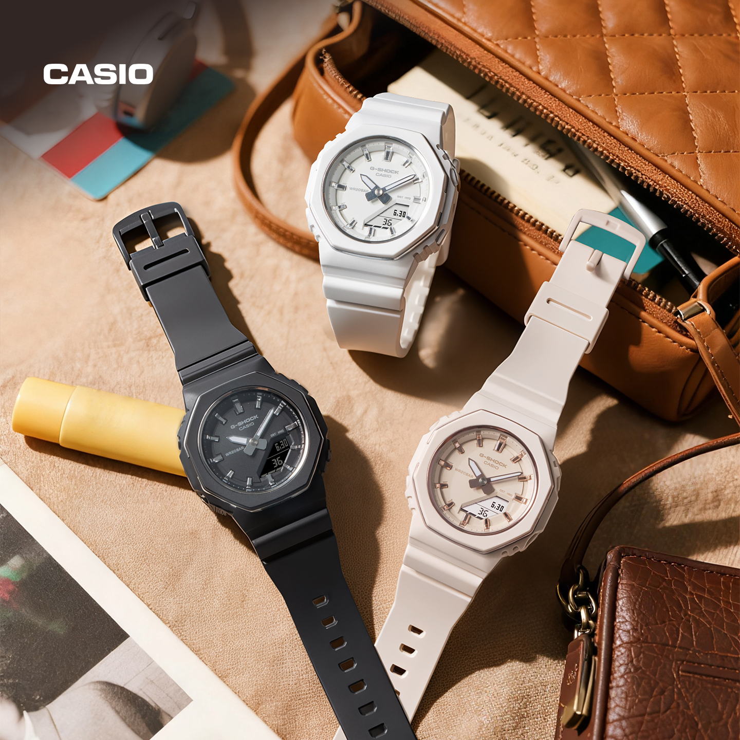 卡西欧金属环精巧八角女表