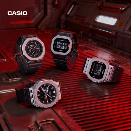 卡西欧官方旗舰店现代工业风GM-5600/GM-2100方块八角男表G-SHOCK