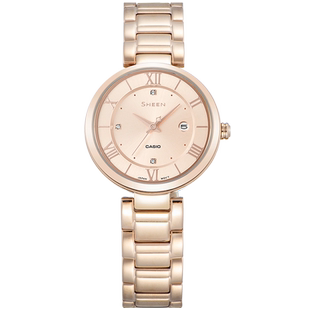 casio旗舰店SHE-4529防水学生简约学生手表女款卡西欧正品SHEEN