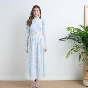 英伦风高级感连衣裙女 公主长裙法式 今年流行好看 宫廷风精致大码