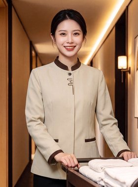 春秋加厚长袖酒店保洁工作服