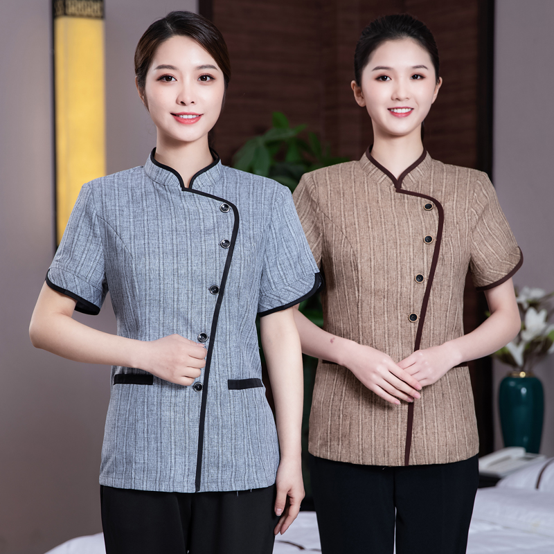 保洁工作服短袖夏装女物业楼层保洁阿姨AP制服酒店宾馆客服服务员
