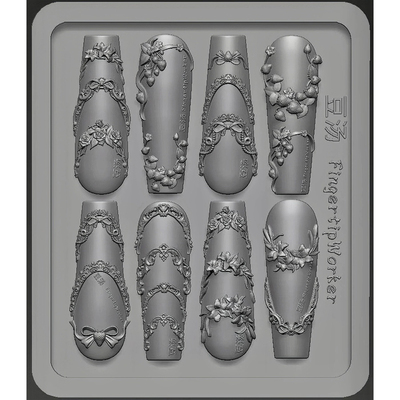 【美甲模具】FingertipWorker新品模具法式藤蔓蝴蝶结草莓模具