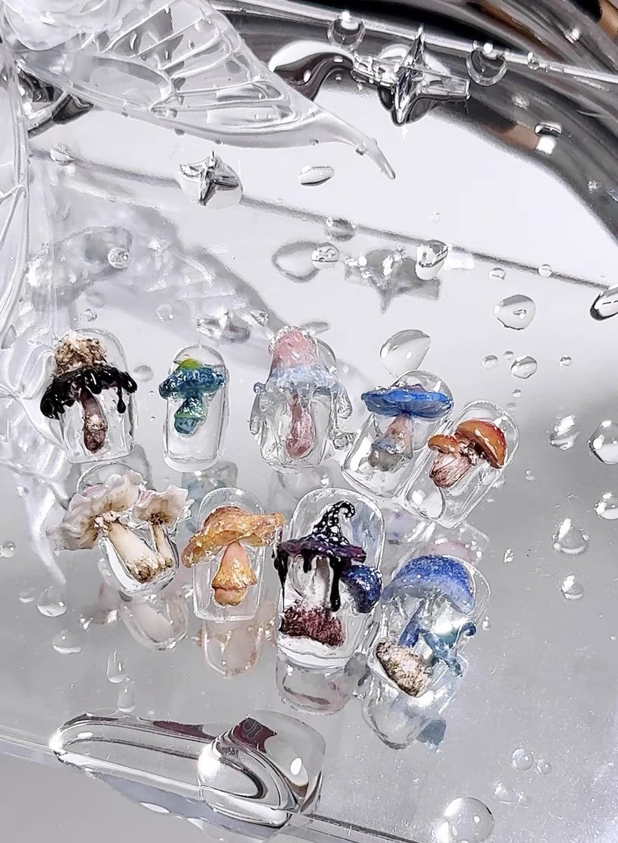 【美甲模具】FingertipWorker联名墨尔色彩原创小众可爱异性蘑菇