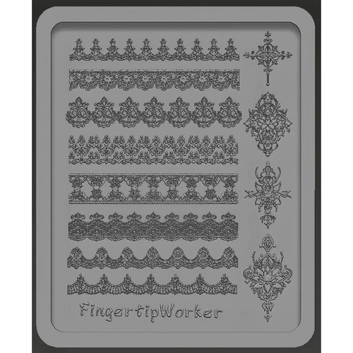 【美甲模具】FingertipWorker新品美甲模具藤蔓镂空蕾丝美甲模具
