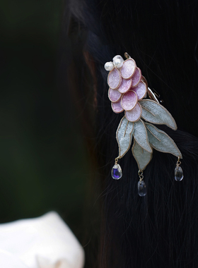 锦鲤新中式国风精致发夹新款发饰刘海侧边中国风边夹低丸子头发饰