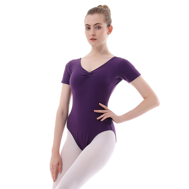 红雨舞蹈服芭蕾舞练功服连体成人短袖体操服瑜伽芭蕾形体服女艺考