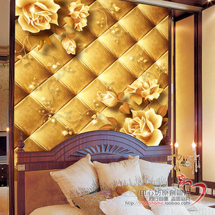 金碧辉煌 3D立体效果壁纸 个性大型定制式壁画 沙发电视背景墙纸