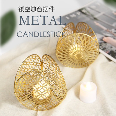 婚庆摄影装饰道具摩洛哥镂空蜡烛台candlestick民宿餐桌烛台摆件