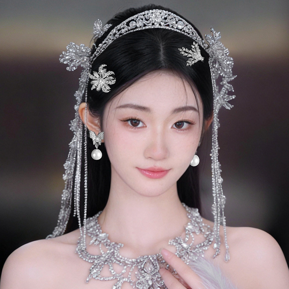新娘异域风情满钻水晶珍珠发饰