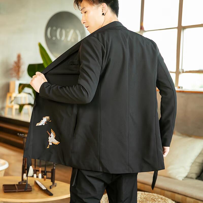 风休闲西服宴会西装刺绣休闲高档帅气外套XZ301D-2/JK07-P100,男装西服,星座301D-2(原钱塘4011)