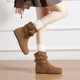 复古堆堆靴显瘦勃肯踝靴女2025年秋季 新款 旅游百搭休闲卡其色短靴