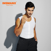 INSMANX男士 塑身衣拉链款 束胸收腹束腰定型塑形背心紧身显瘦内衣