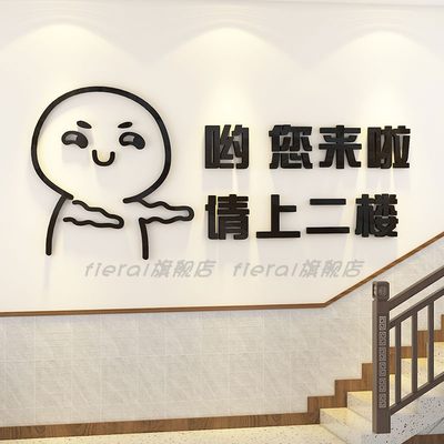 菲拉旗舰店墙上二楼指示牌