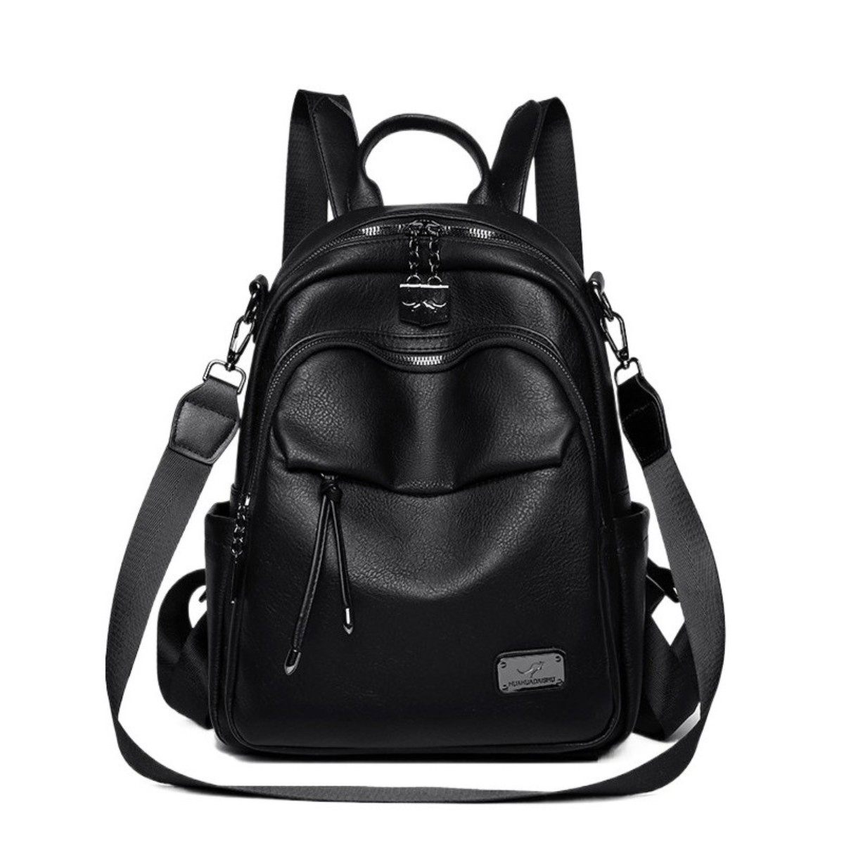 高级感时尚双肩包女轻便大容量软皮质背包百搭旅行通勤包