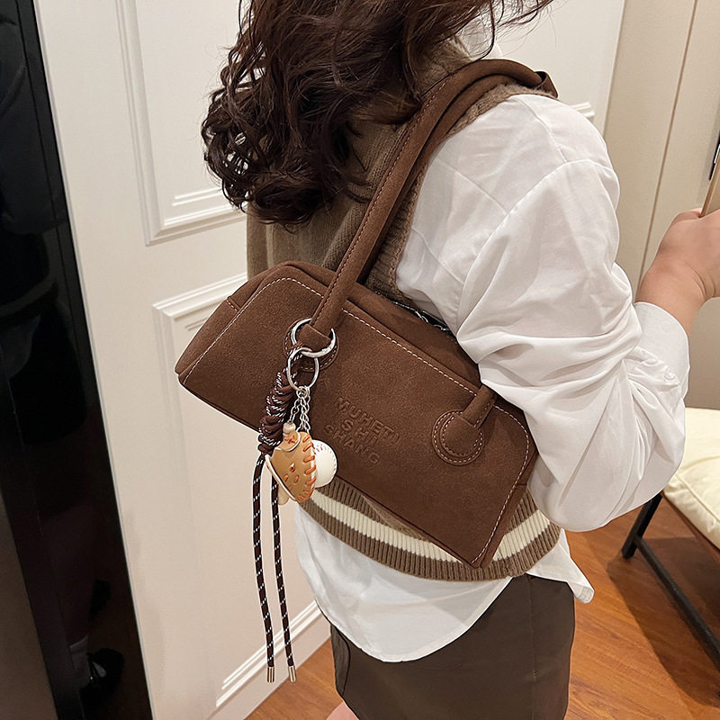 JAC复古棕色保龄球包包女新款秋冬单肩法棍腋下包手提包波士顿包,箱包皮具/热销女包/男包,腋下包,淘宝优惠券,粉丝福利购,淘宝优惠卷