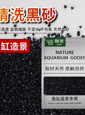 精洗白色石英砂细沙鱼缸造景底砂溪流乌龟缸铺底白沙黑沙装饰底砂