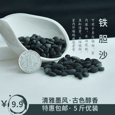 天然黑工砂乌龟石子包邮铁胆沙