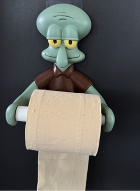 章鱼哥卷纸架收纳置物面办公室装饰创意可爱章鱼创意办公可爱桌面