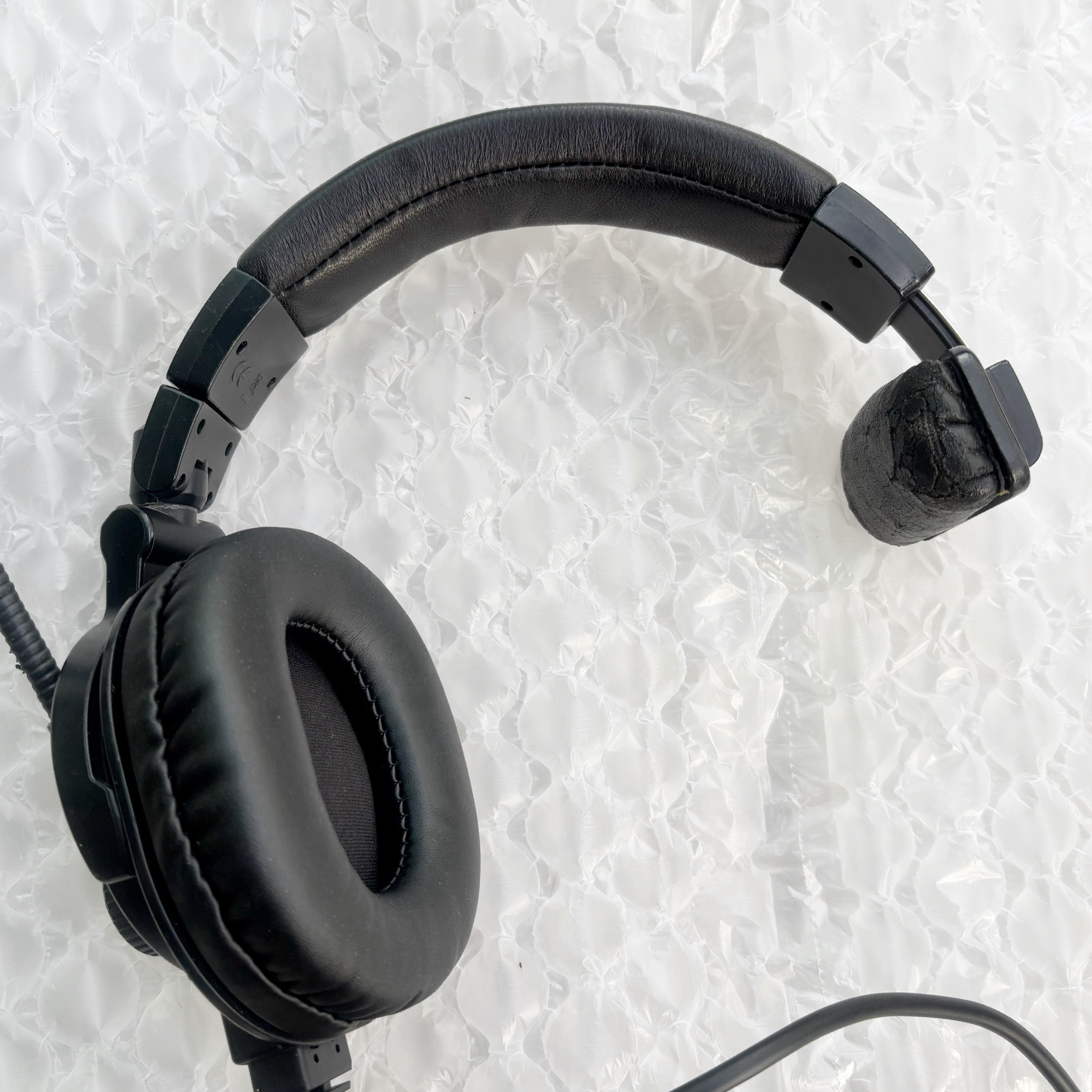 适用Clear Com CC 300 X4 X5单耳机头梁皮羊皮耳套耳罩更换维修