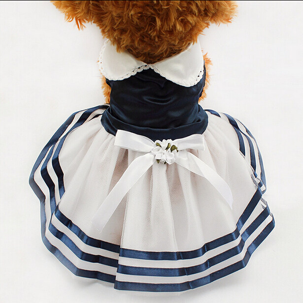 classic pet skirt navy bow pet Dress Teddy clothing clothes Kitty Aesthetic Wedding dressin the Pet/Pet food and supplies , Pet apparel and accessories , Pet clothing/Raincoat  category - from Buy2taobao.com to provide professional Taobao agent buy service