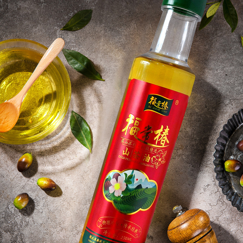 湖北麻城特产大别山茶油礼盒装冷榨茶籽油250ml产地直发包邮