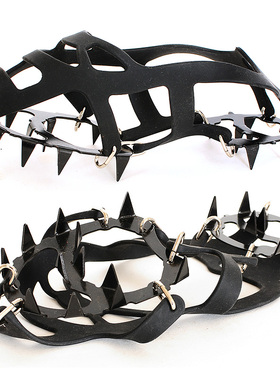 Selpa户外18齿硅胶冰爪攀冰装备防滑鞋套链徒步登山鞋钉锰钢脚套