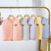 宝宝马甲春秋外穿婴儿背心纯棉儿童新生儿小马夹春季 男女童坎肩 款