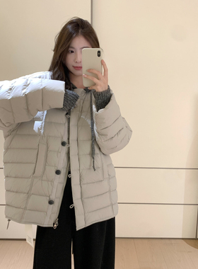 SANTA GROVE-级版羊毛浣熊连帽轻软有型有量保暖羽绒服外套K68018