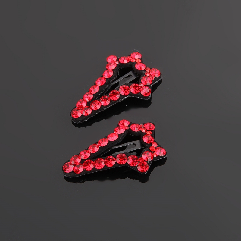 小掰掰夹bb刘海夹闪亮钻红色对夹