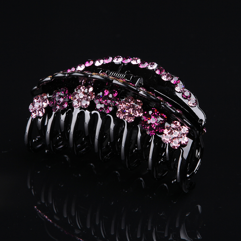 双层抓子大抓夹新款水钻盘发发抓