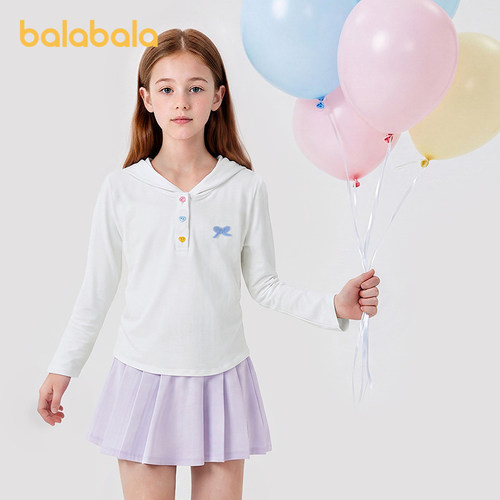 【balaOne】巴拉巴拉童装女童长袖t恤儿童上衣2026秋季新款打底衫