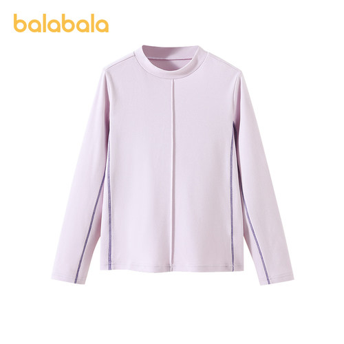 【balaOne】巴拉巴拉儿童长袖t恤女童打底衫2026新款春秋上衣内搭