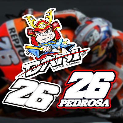 云创车贴DANI侍 ARAI佩德罗撒26贴纸 带刀侍卫前挡风玻璃机车反光