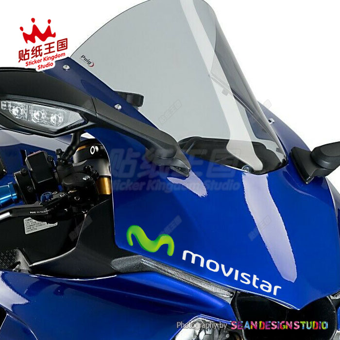 YAMAHA R1R3R6雅马哈车队赞助商 movistar罗西摩托车贴纸反光贴13