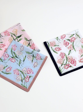 纯棉超薄手帕女士随身小方巾老式柔软手绢全棉吸汗复古擦手手帕