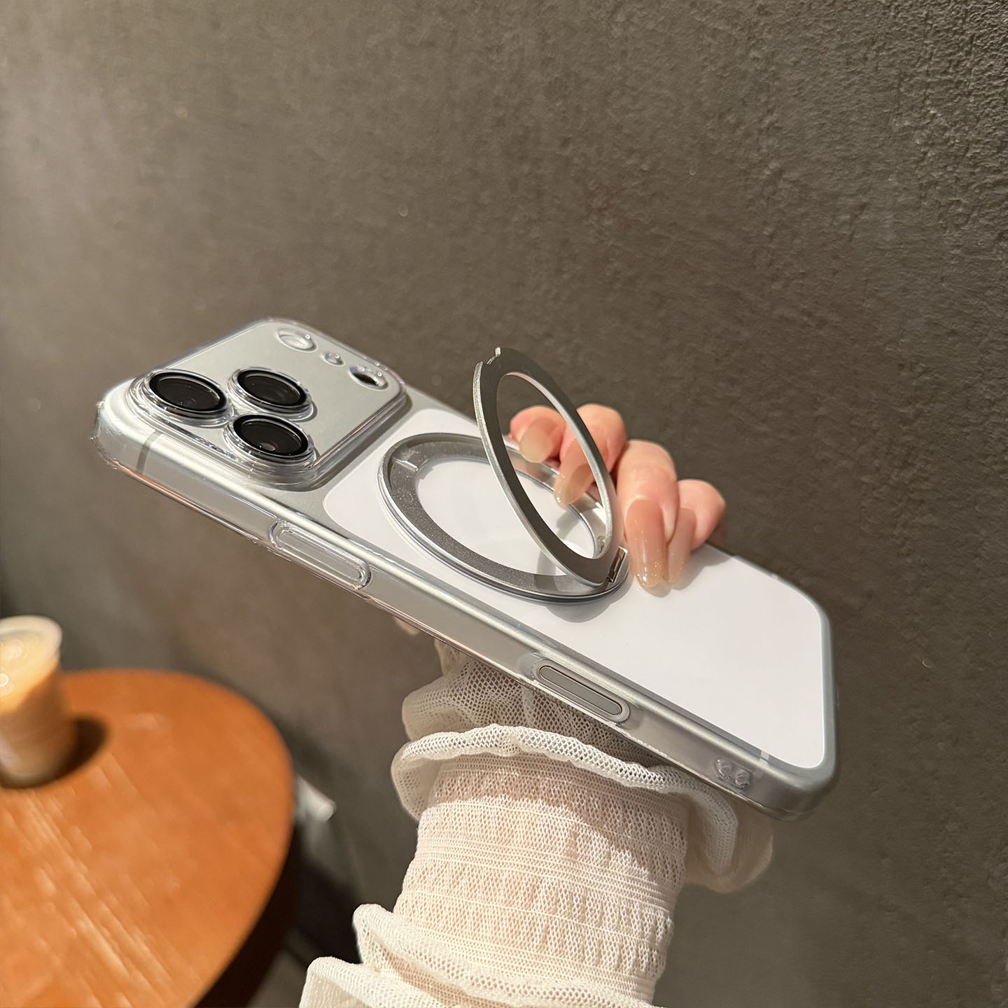 磁吸支架镜头膜适用于苹果手机壳