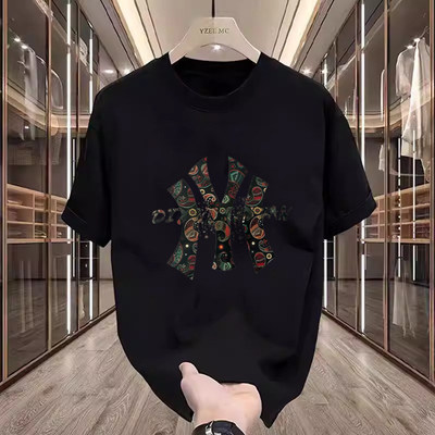 大牌外贸专柜尾货捡漏~夏季潮牌重磅纯棉短袖T恤男女宽松大码上衣