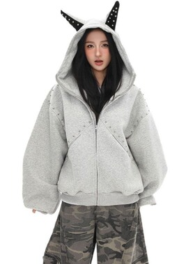 MTVO迈特优重磅连帽开衫卫衣男春季潮牌宽松oversize休闲潮流外套