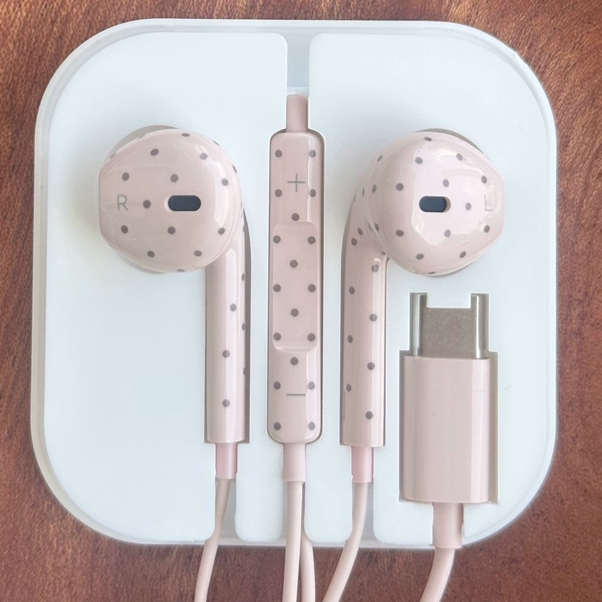 现货L接口多种彩色波点耳机C口数字音频有线耳机type-c lightning