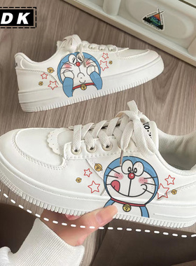 哆啦动漫A梦联名鞋子ow爆改低帮鞋春季新款透气百搭单鞋板鞋学生
