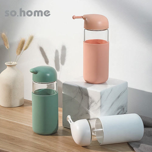 sohome高硼硅玻璃随手杯硅胶拎手